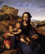 YANEZ DE LA ALMEDINA, Fernando Madonna and Child with Infant St John Germany oil painting artist